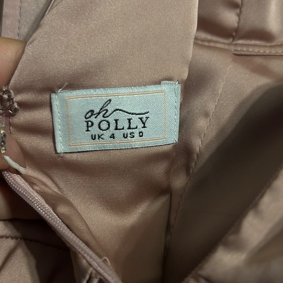 Oh poly! Pink satin mini dress - Picture 4 of 4